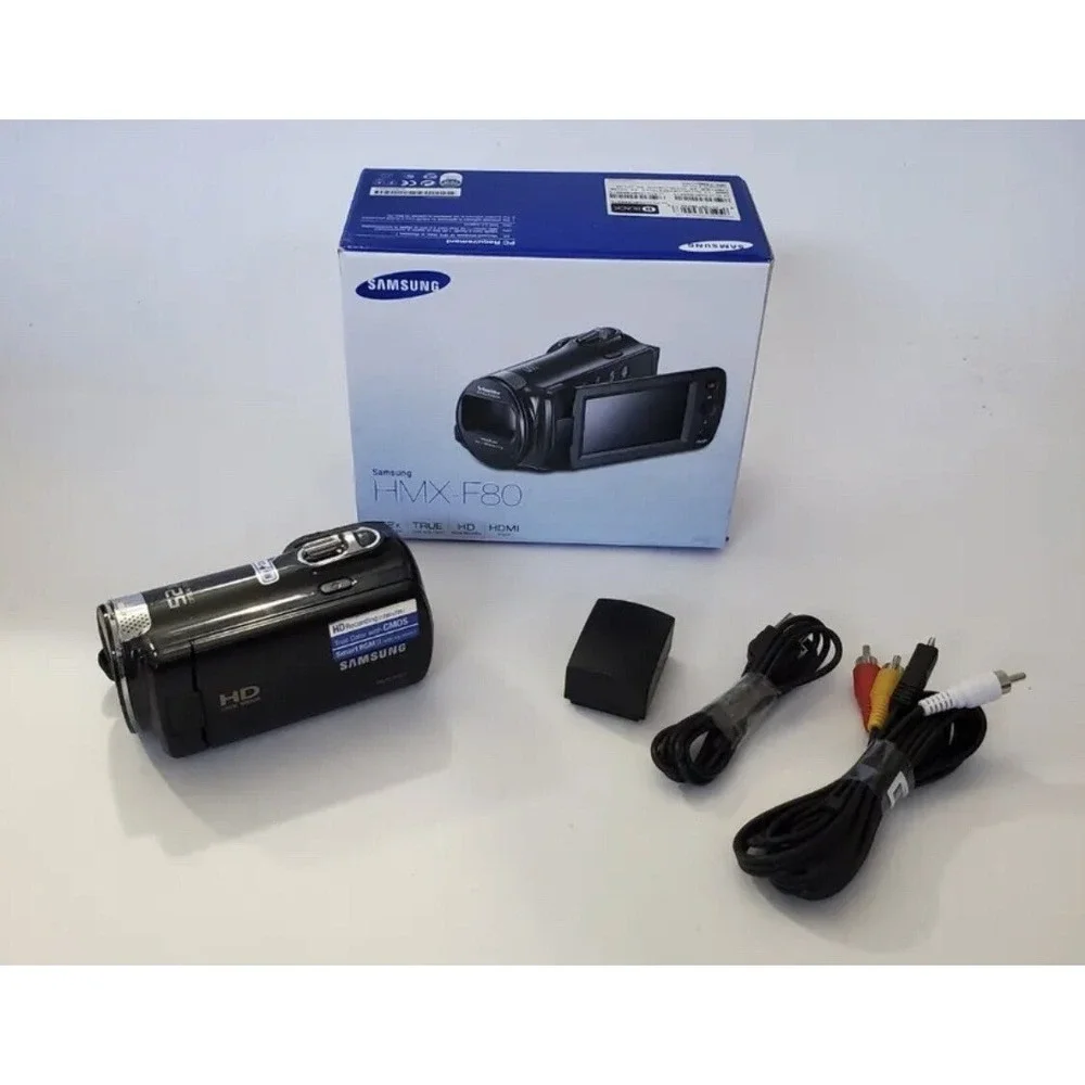 Samsung HMX-F80 720p HD Flash Media Camcorder W/Charger - Excellent Condition